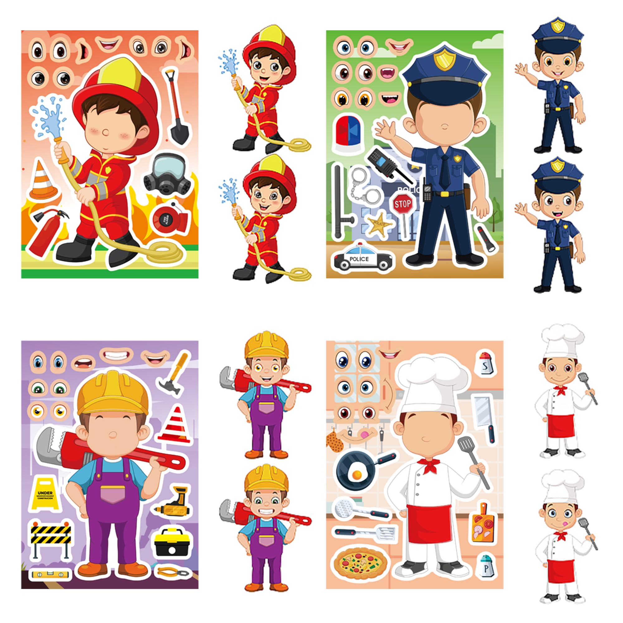 Dorgua career stickers police officer for classroom rewards and DIY projects.