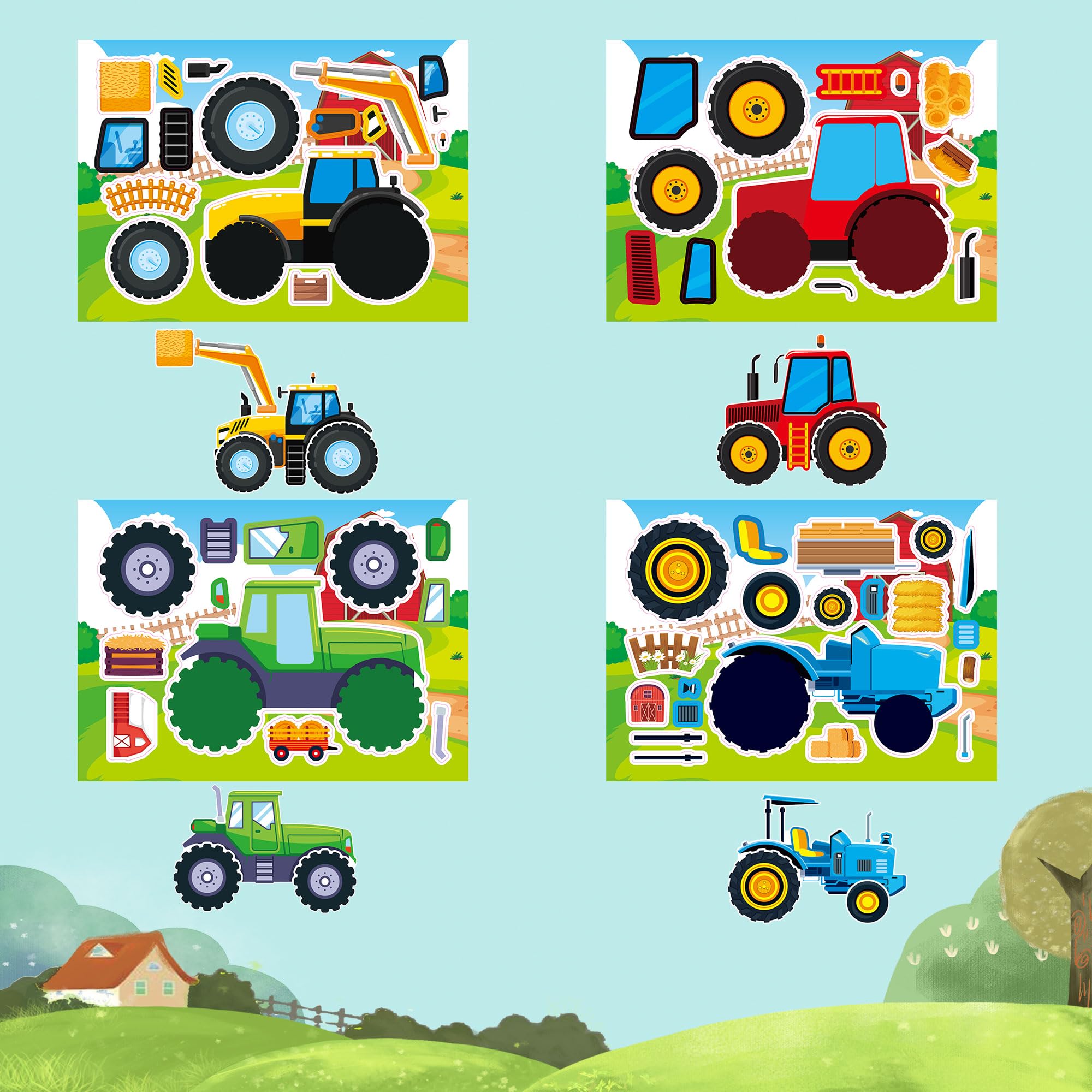 Dorgua colorful tractor accessories brightening decor and crafts
