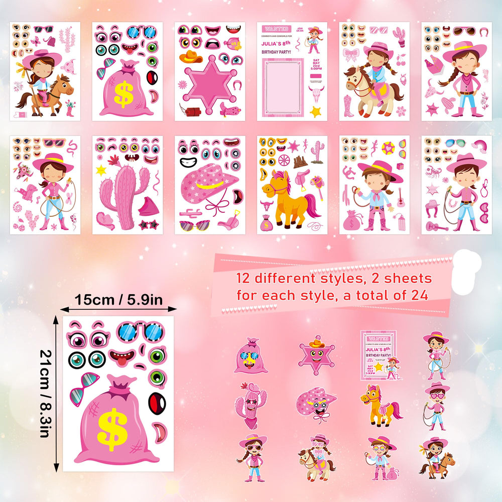 Dorgua cowgirl large stickers for easy, visible crafting projects.