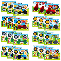 Dorgua farm tractor stickers collection showing eight styles for creative use