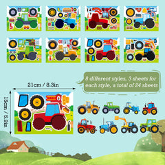 Dorgua make-a-face stickers being assembled in mix-and-match setup