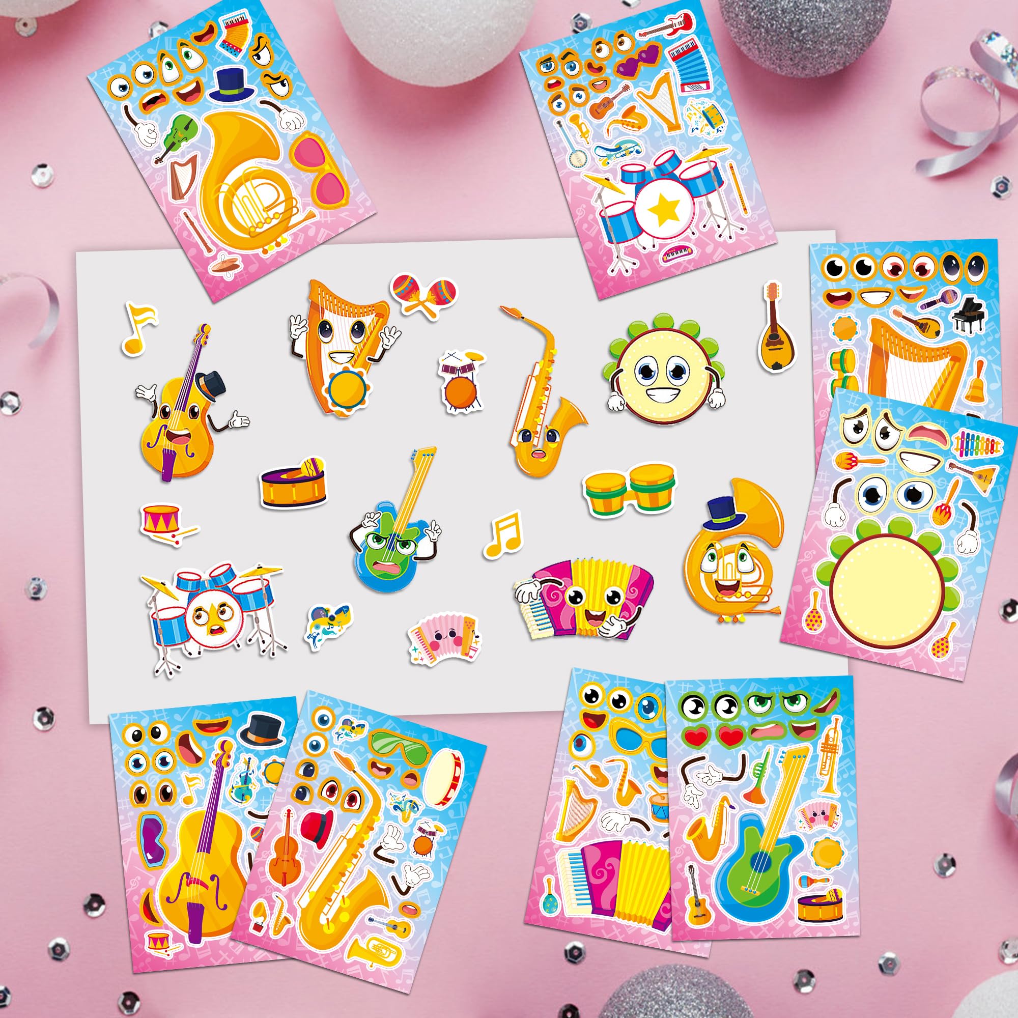 Dorgua mix-and-match stickers: large 21x15 cm for easy DIY assembly.