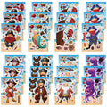 Dorgua pirate make-a-face stickers, eight designs, perfect for DIY party decor.