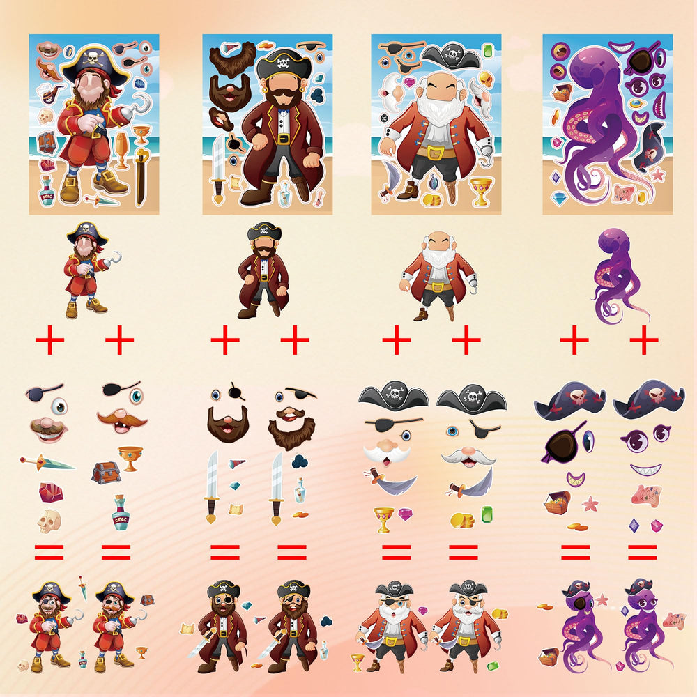 Dorgua pirate stickers vivid colors brighten notebooks and walls.