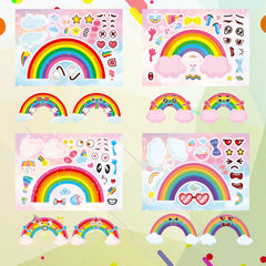 Dorgua rainbow stickers accessories show bold colors to brighten notebooks and walls