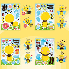 Dorgua self-adhesive bee stickers on thick copperplate paper for reuse.
