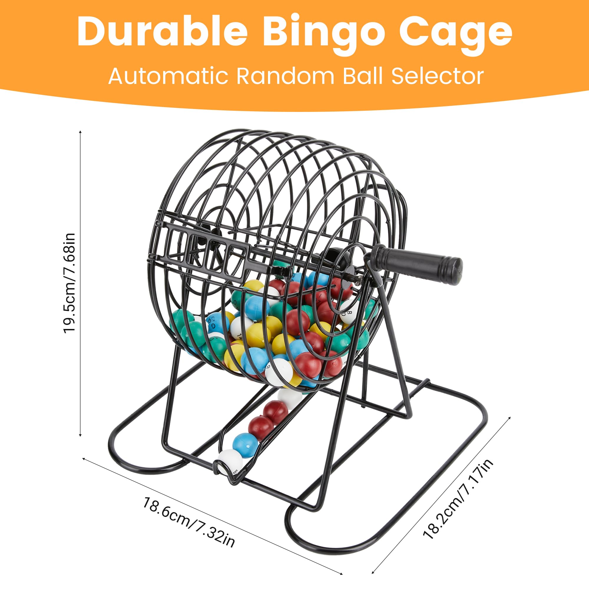 Dormercy 75 colored bingo balls for high-visibility draws