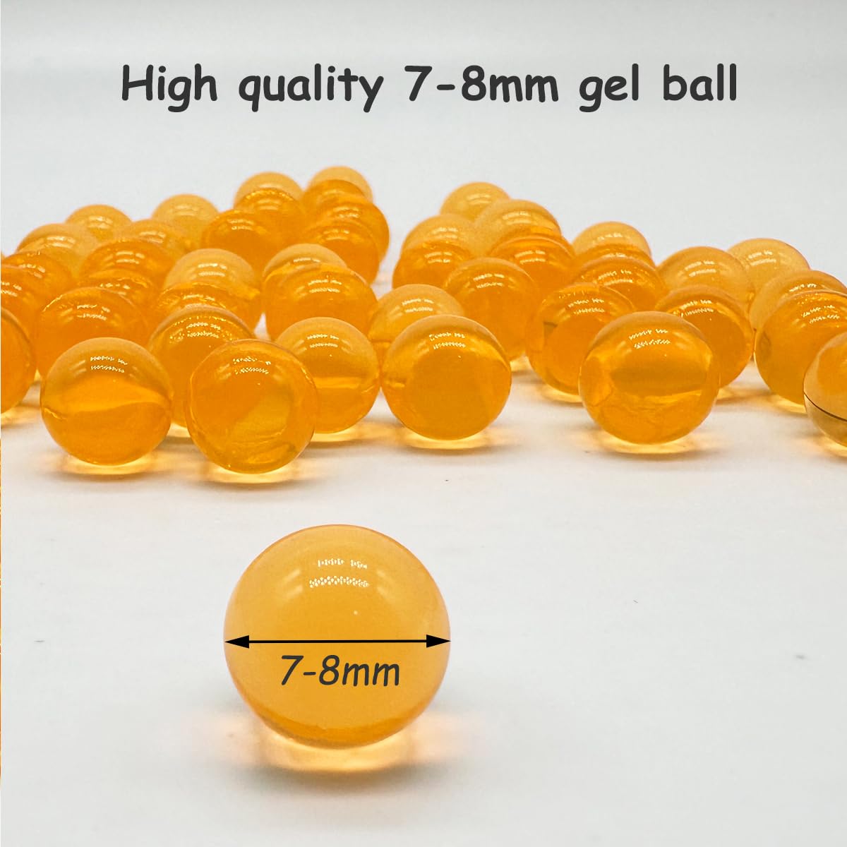 Dortrue gel balls 7-8mm orange high-quality refill for gameplay.
