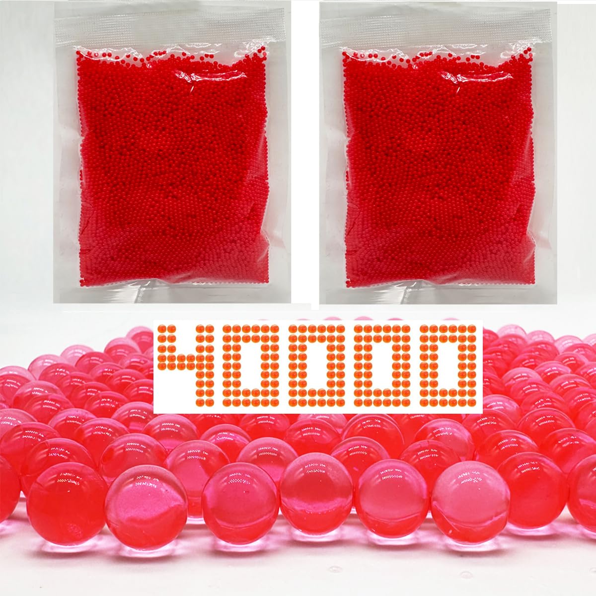 Dortrue gel balls refill pack with 40000 pieces for Orby Blaster, non-toxic and ready to expand