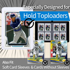 Dosanlues Toploaders Binder red spine view highlighting compact portability
