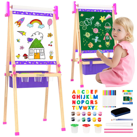 Doselie art easel for kids with paper roll ready for creative sessions