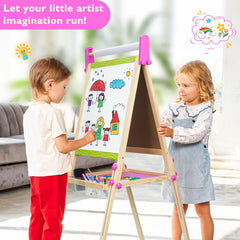Doselie chalkboard and whiteboard surfaces offer versatile painting and writing options