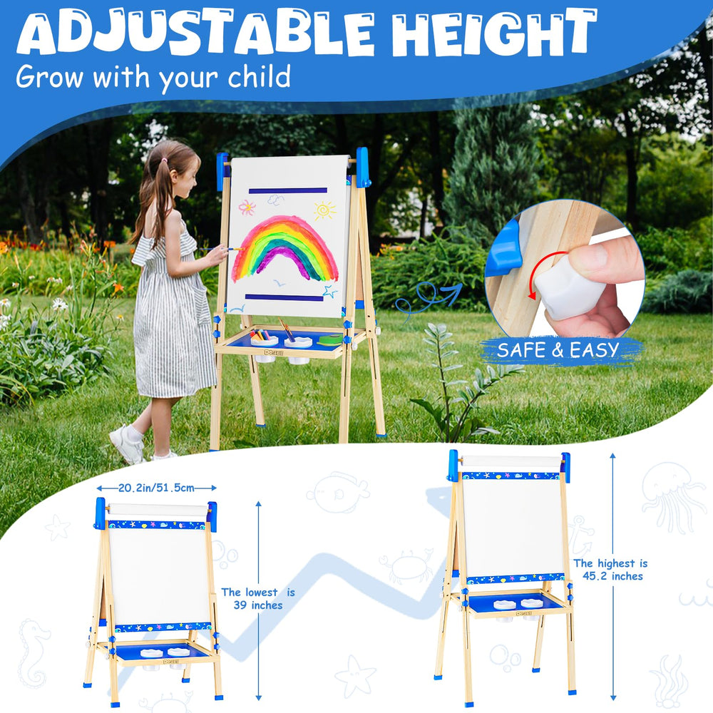 Doselie easel magnetic whiteboard for doodling and early letters