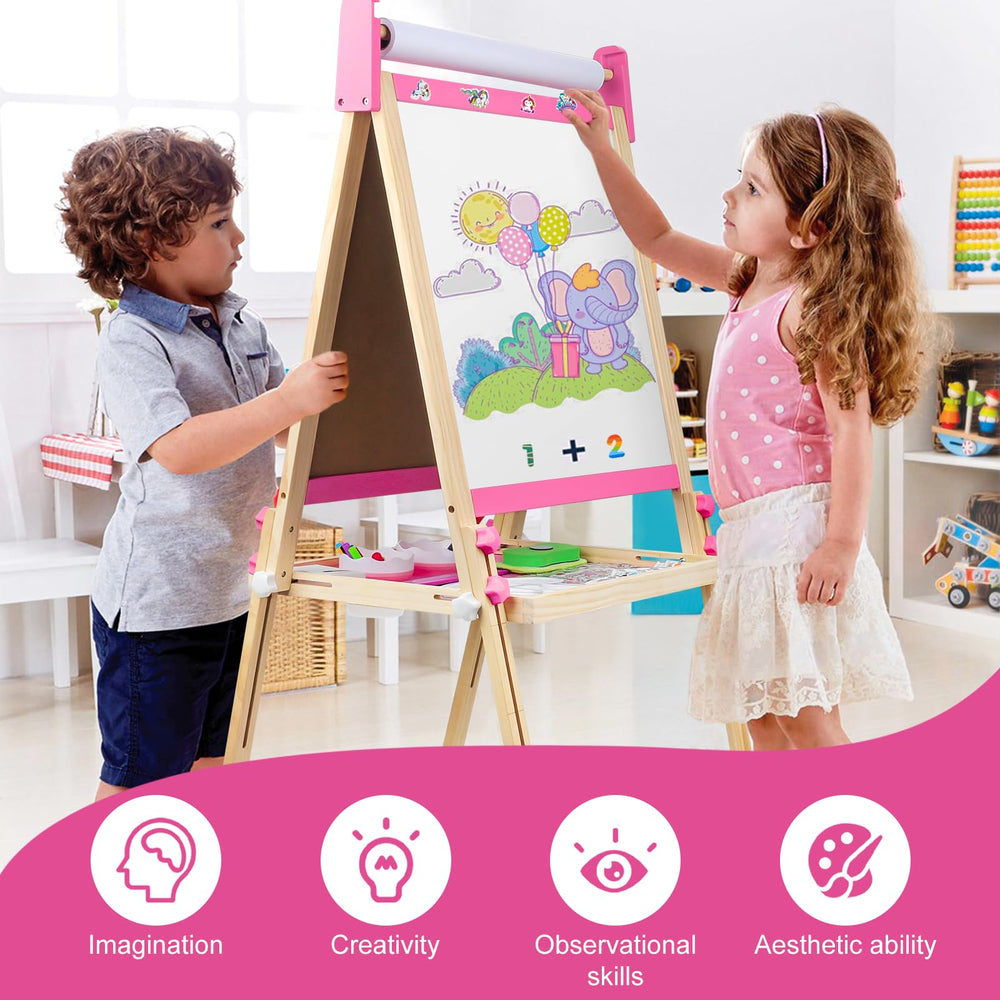 Doselie easel New Zealand pine frame for durability.