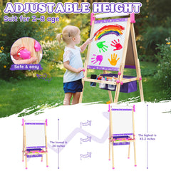 Doselie height-adjustable easel grows with your child for comfortable drawing