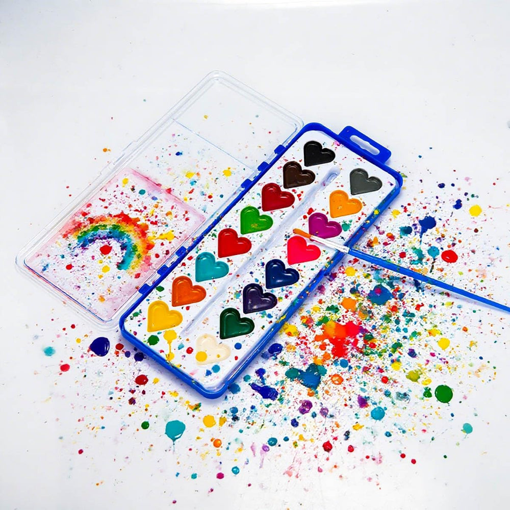 DOSEWART portable watercolor kit on a desk for on-the-go art.