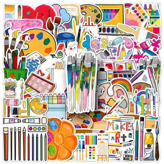 DothRayan Art Painting Stickers on a laptop for personalized style and inspiration