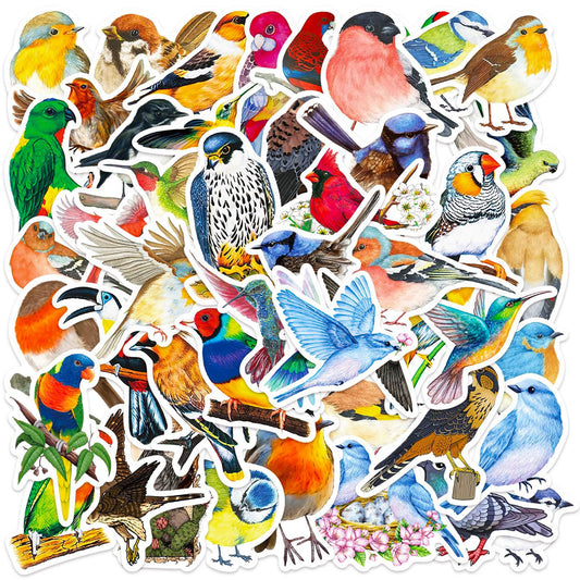DothRayan birds stickers with varied patterns for indoor and outdoor use.