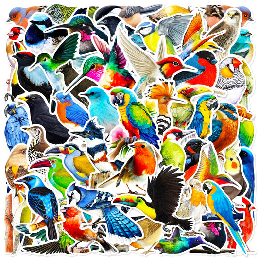 DothRayan birds stickers waterproof vinyl for laptops and water bottles.