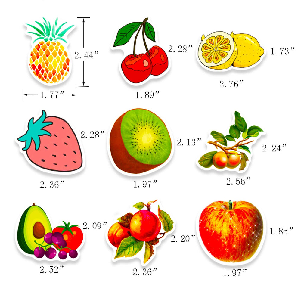 DothRayan fruit stickers on luggage for easy item identification