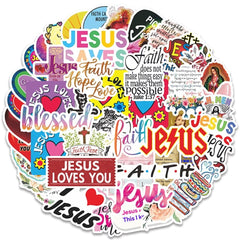 DothRayan Jesus stickers refresh phone case with stylish faith designs