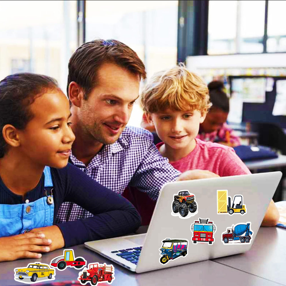 DothRayan skateboard stickers bring vehicle-themed fun to playtime.
