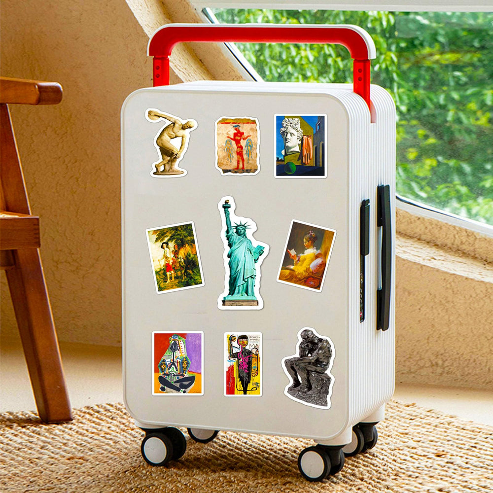 DothRayan van Gogh style stickers for luggage personalize travel gear.