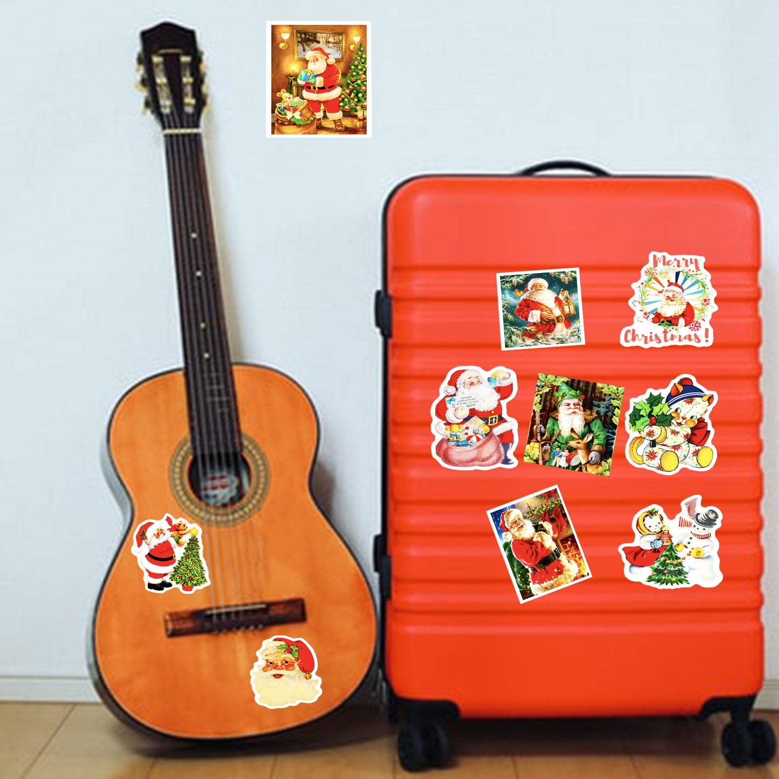DothRayan laptop sticker personalizes devices with festive art.