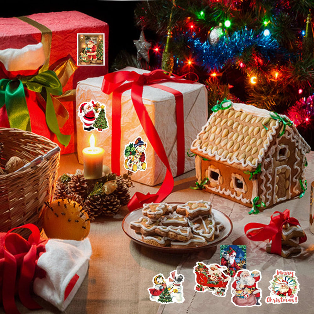 DothRayan Christmas tree sticker sparkles on cards and windows.