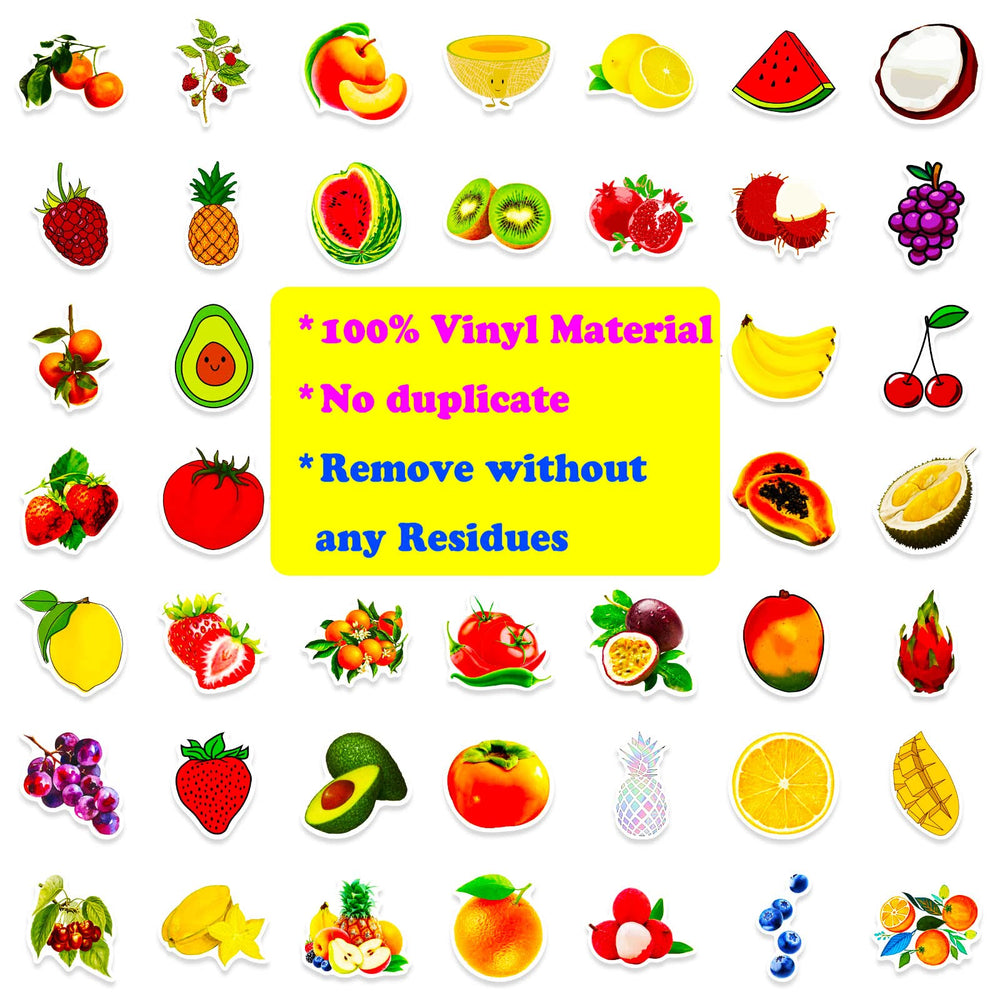DothRayan waterproof fruit stickers on a water bottle for long-lasting color
