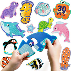 Dotimo Kids ocean animals magnetic puzzle cover for engaging toddler play