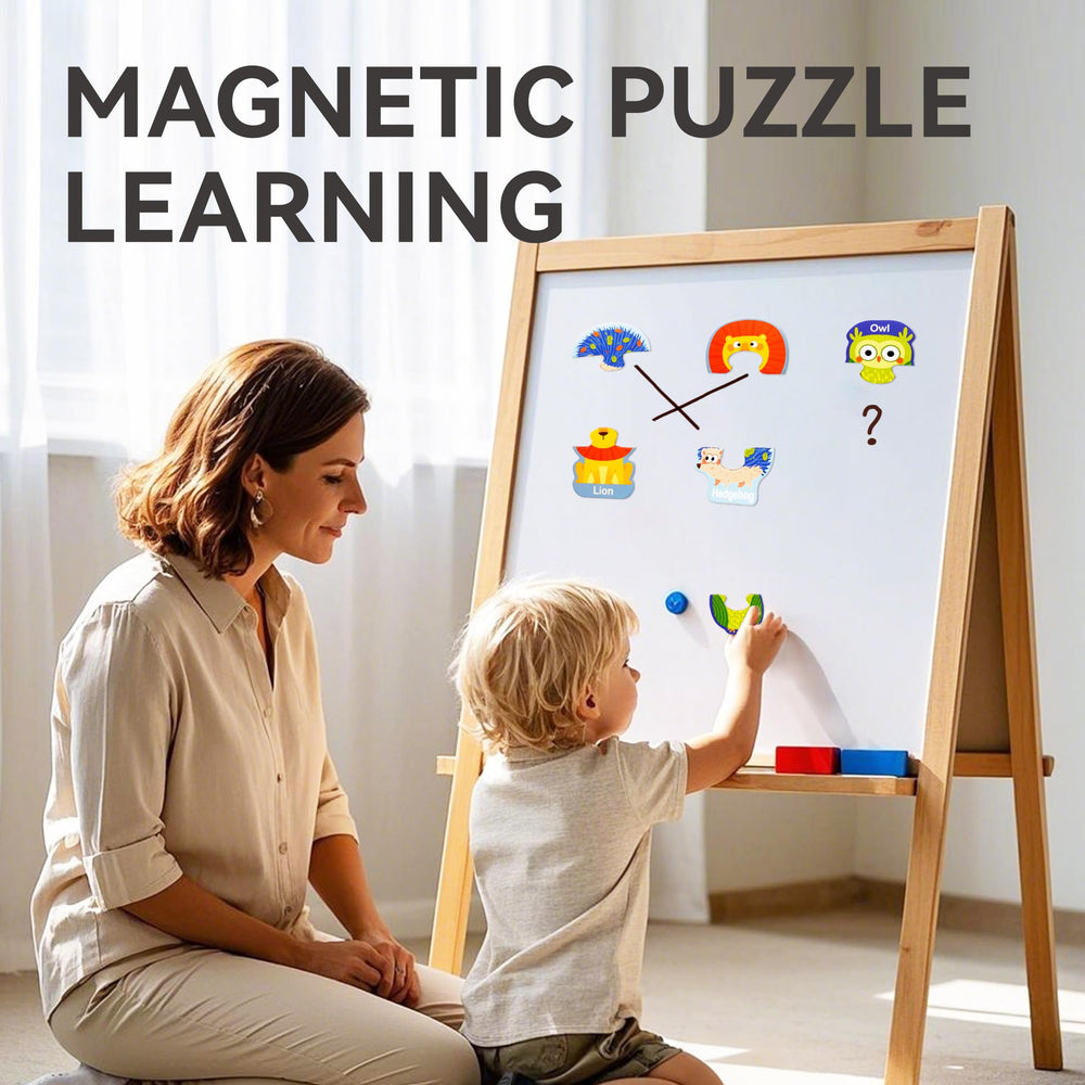 Dotimo wild animal magnetic puzzle hippo promotes pattern matching and play