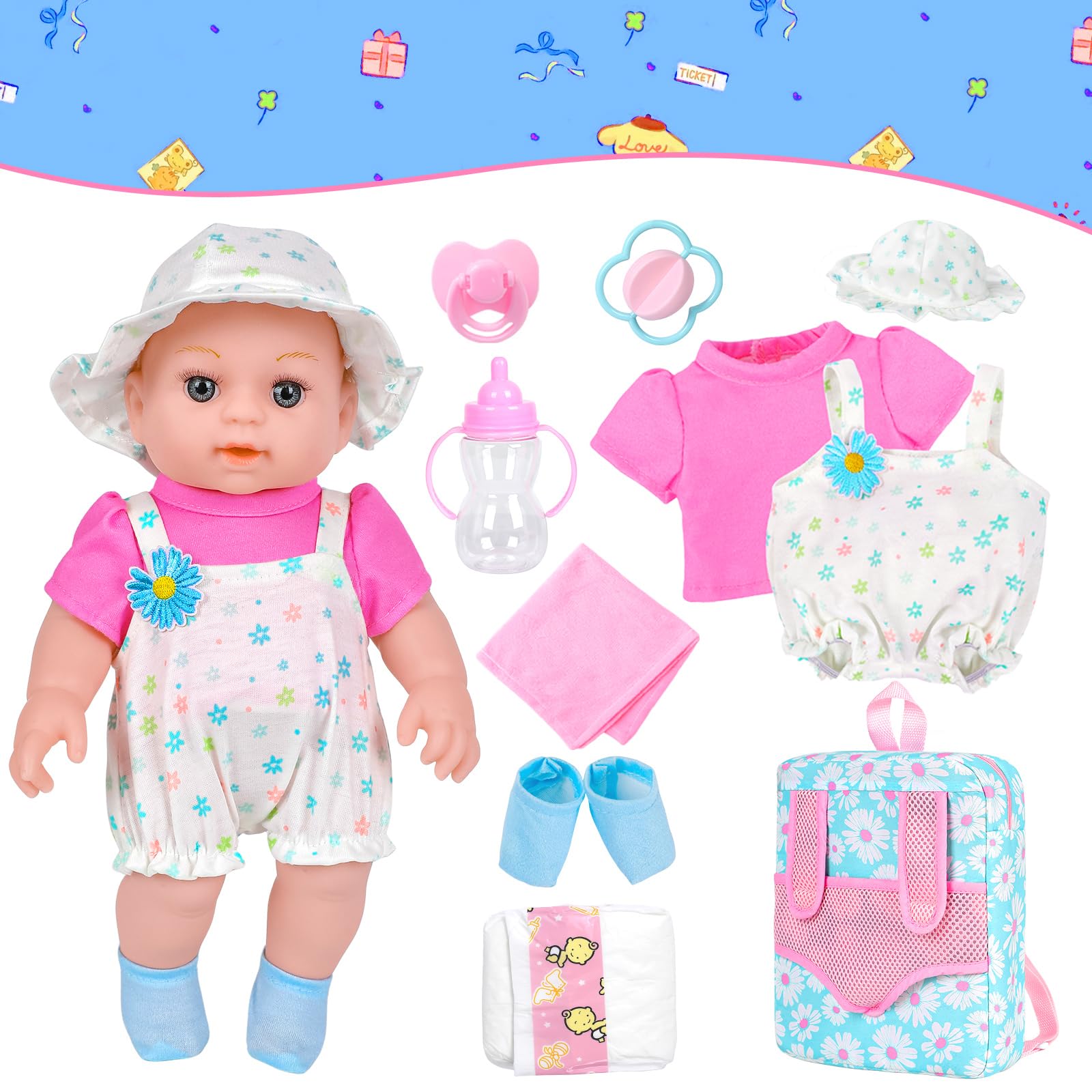 DOTVOSY daisy-themed playset supports imaginative play sessions.