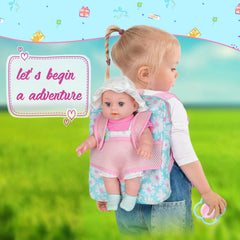 DOTVOSY pink hanky and diaper add authentic daily care details.