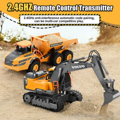 DOUBLE E Volvo RC Excavator rotating cab enables dynamic scenes and creative storytelling.