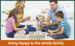 Doublefan domino set supports various family-friendly game variants.