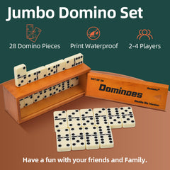 Doublefan dominoes wooden box shows premium packaging and easy access