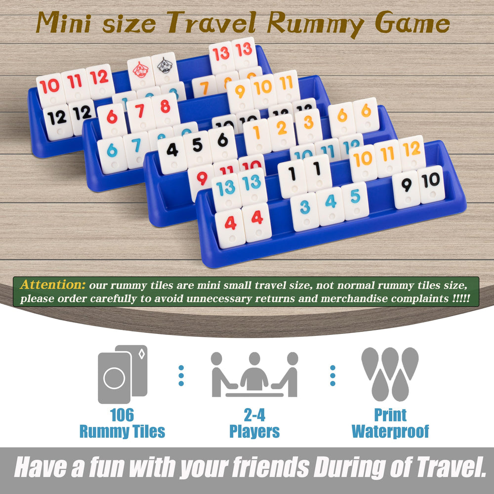 Doublefan Mini Rummy Cube Set canvas bag for portable storage and transport