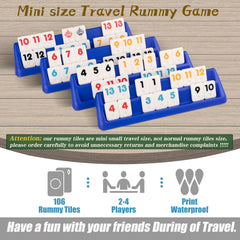 Doublefan Mini Rummy Cube Set canvas bag for portable storage and transport