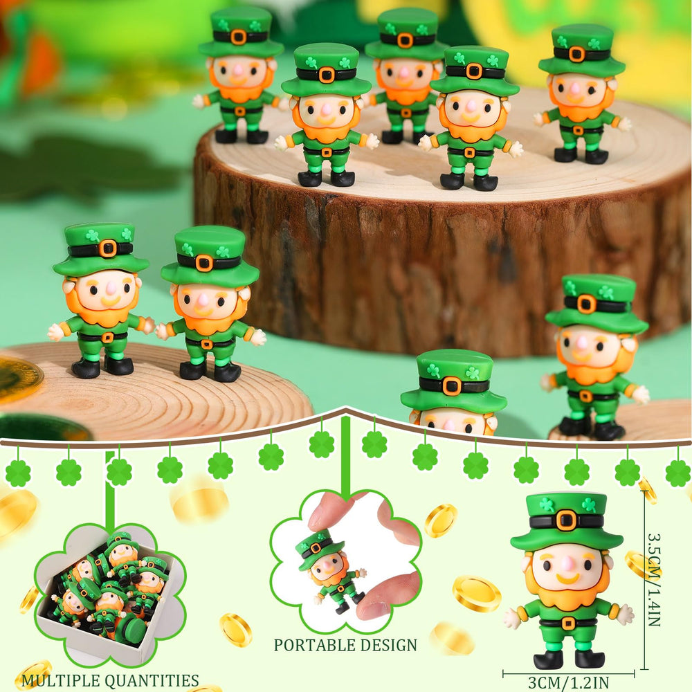 DoubleFill mini leprechaun toy, cute charm for cupcake toppers and gift bags