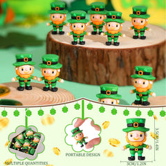 DoubleFill mini leprechaun toy, cute charm for cupcake toppers and gift bags