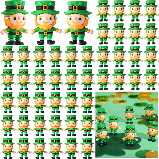 DoubleFill mini leprechaun figurines pack for festive St. Patrick's Day decor.