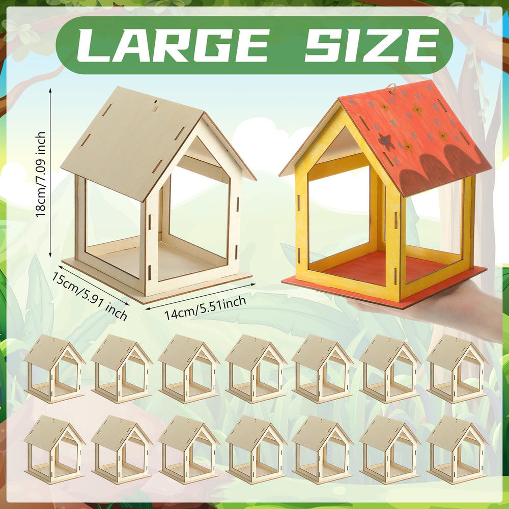 DoubleFill wooden feeder kit ready for painting activity with kids.
