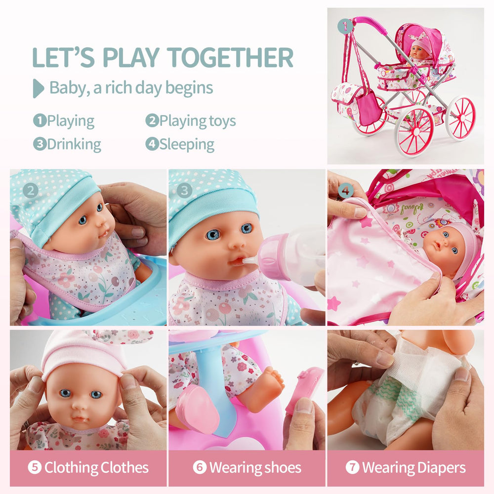Doublekai doll crib for cozy naptime play and gentle care routines.
