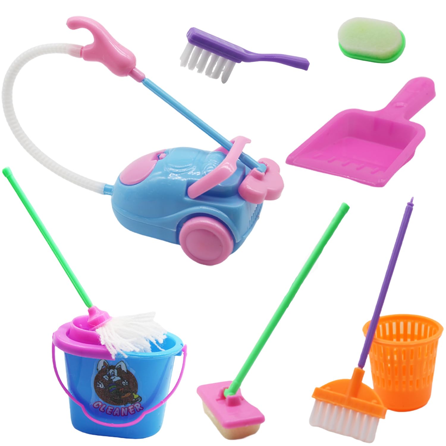 DoubleWood dollhouse vacuum cleaner for lifelike pretend play and realism.