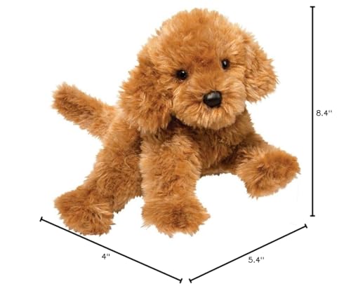 Douglas Addie cuddle-ready Labradoodle plush in a pose, perfect for bedtime snuggles.