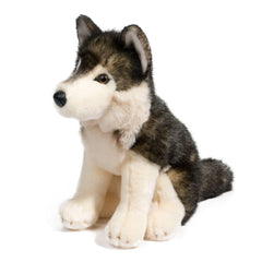 Douglas Atka Wolf plush smoky airbrushed accents add depth and charm.