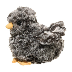 Douglas Black Chick plush with textured mottled fur for cozy cuddling.