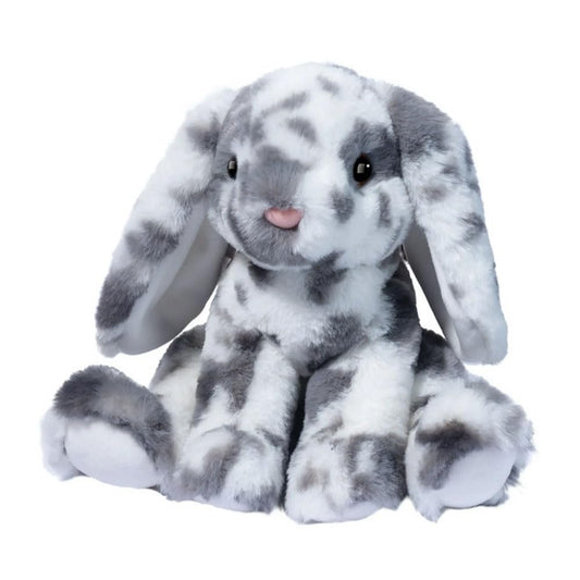 Douglas Bouncie spotted gray rabbit plush for cuddling and imaginative play