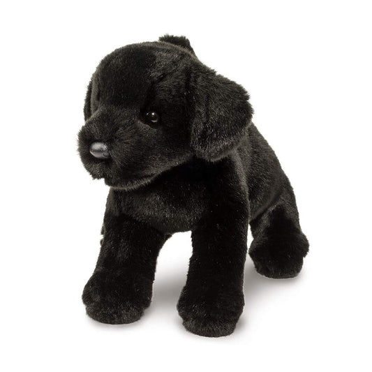 Douglas Brewster Black Lab plush face captures lifelike expression for imaginative storytelling